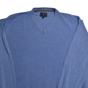 Saddlebred Big Tall V Neck‎ Sweater Blue Acrylic 2XLT